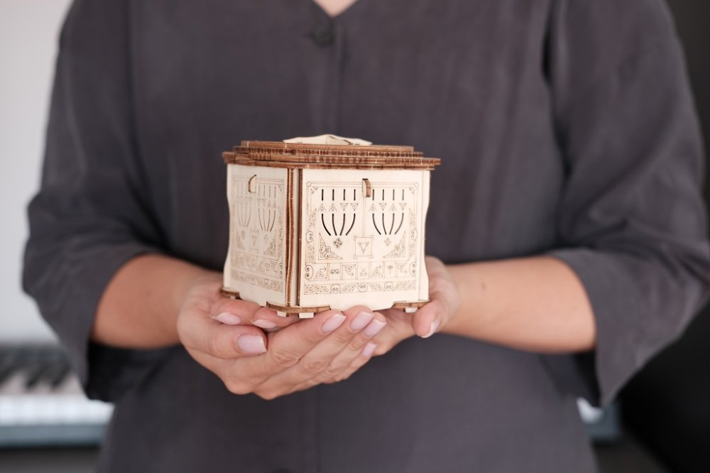 EscapeWelt 3D dřevěná skládačka hlavolamu Secret Lock Box (obrázek 4)