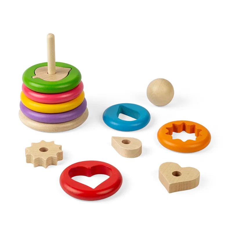 Bigjigs Toys Nasazování tvarů na tyč (obrázek 3)
