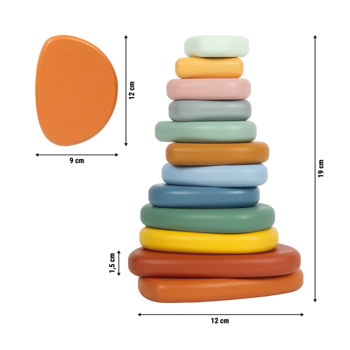 small foot Montessori říční kameny Balanční hra (obrázek 6)