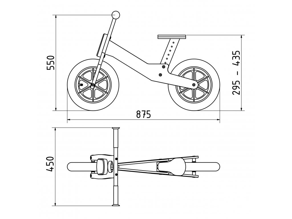 Bicykel Odrážadlo RePello - Model M - Prírodná