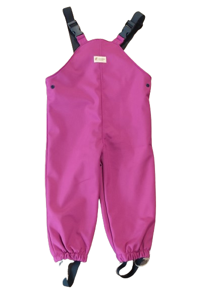 Monkey Mum® Pantalones Con Peto De Softshell Con Membrana - Frambuesa Dulce 86/92