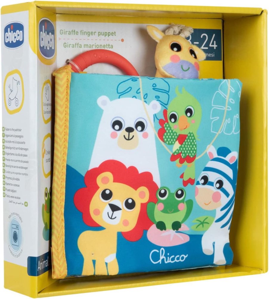 CHICCO Livre Textile Animaux Sensoriels 3m+