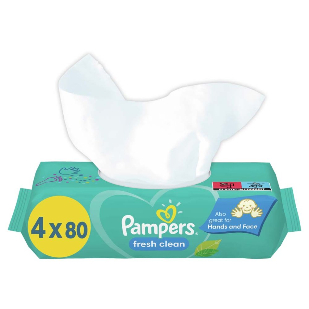 PAMPERS Fresh Clean XXL Feuchttücher 4x80 Stk