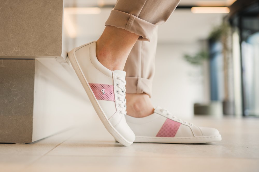 Barefoot Sneakers Be Lenka Elite - Wit & Roze 36 Pink