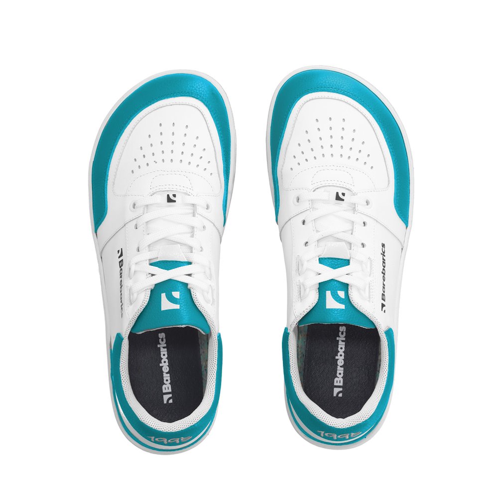 Barebarics Wave Barefoot Sneakers - Wit En Donker Turquoise 39 Turquoise