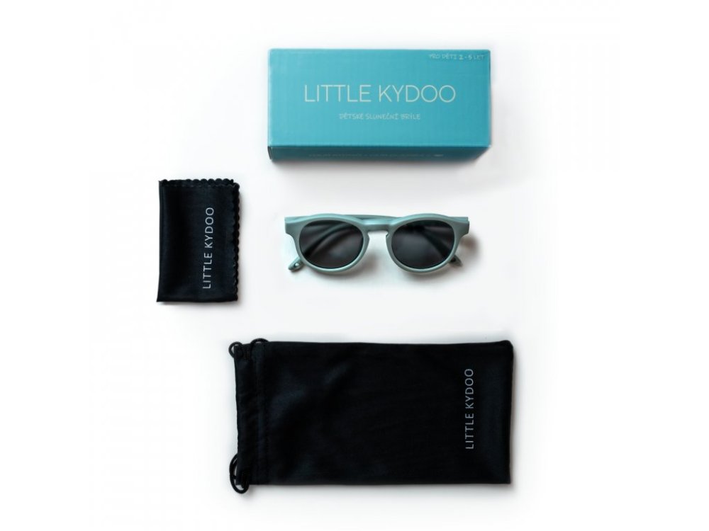 Lunettes de soleil LITTLE KYDOO Bleu mat UV 400, polarisées 2-4 ans – Image 6