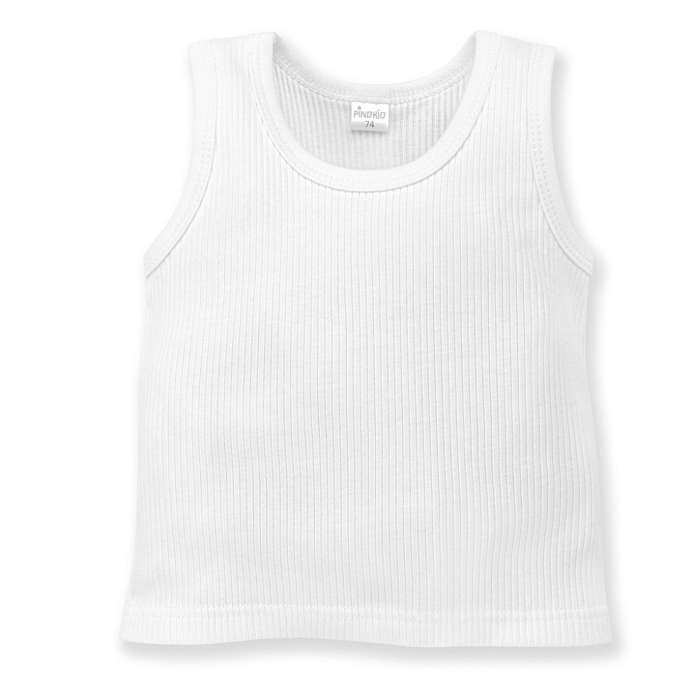Débardeur côtelé Lovely Day PINOKIO uni blanc taille 74