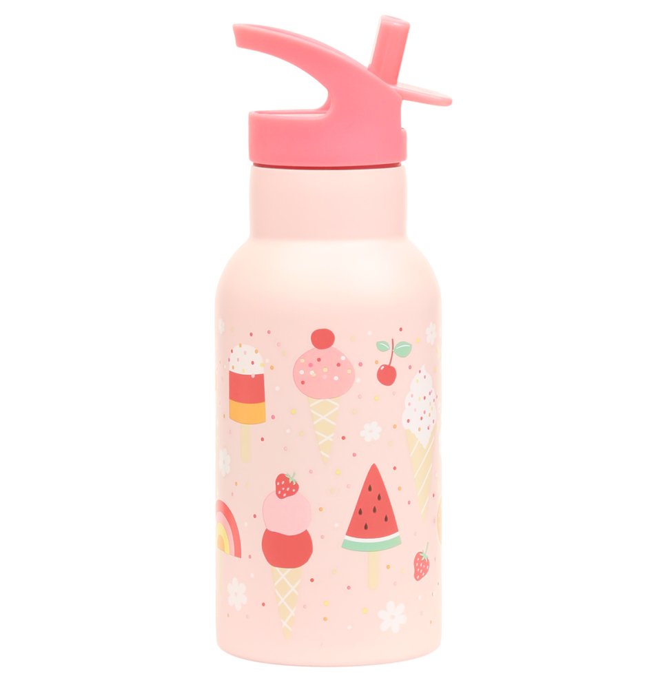 A Little Lovely Company - bidon ze stali nierdzewnej, 350 ml - lody