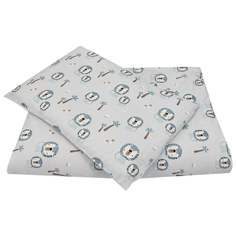 Linge de lit EKO 2 pièces en coton imprimé Lion 40x60 cm, 90x120 cm – Image 5