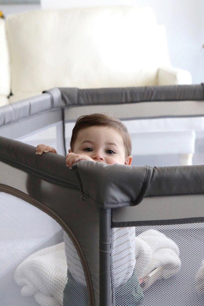 Kojec DREAMBABY Explore 6-stronny średnica (przekątna) 140 cm x (bok) 70 cm Taupe - obrazek 3