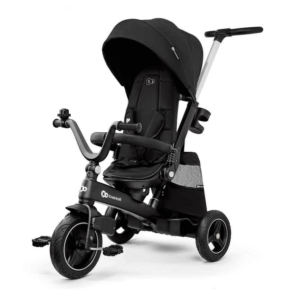 KINDERKRAFT SELECT Triciclo Easytwist Black, Premium - immagine 3