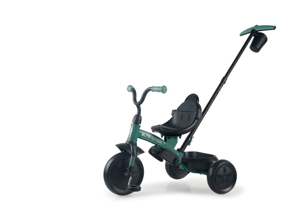 Tricycle QPLAY Elite Platinum Green, 6 en 1, âge 10-72 mois – Image 7