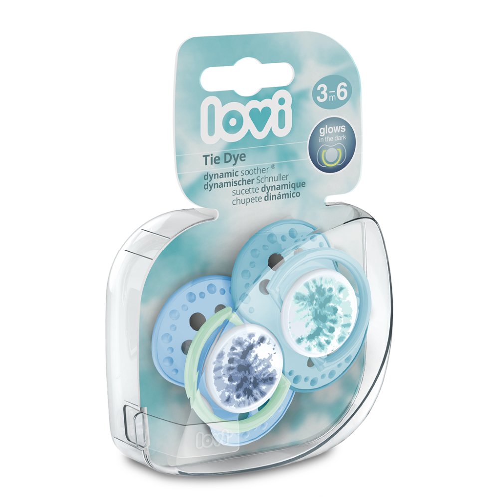 LOVI Succhietto in silicone dinamico Tie dye 3-6m 2 pz. bambina - immagine 5