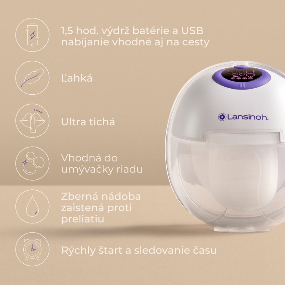 LANSINOH Tiralatte elettrico doppio handsfree Duo - immagine 7