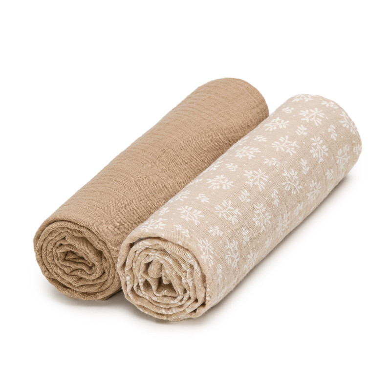 T-TOMI BIO Pannolini in mussola 65x65 cm, 2 pz, Twigs
