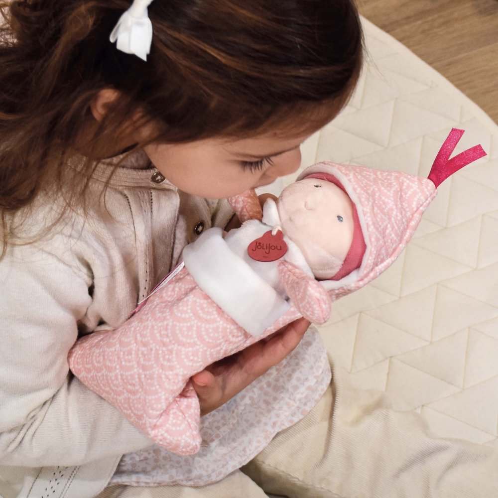 Doudou Jolijou Niemowlę w otulaczu 20 cm - obrazek 3