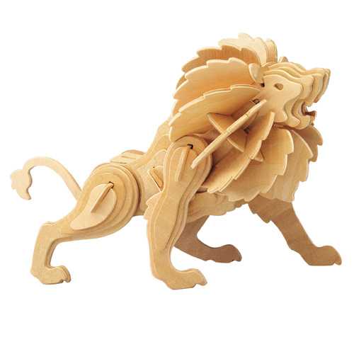 Woodcraft Puzzle 3D en bois Lion