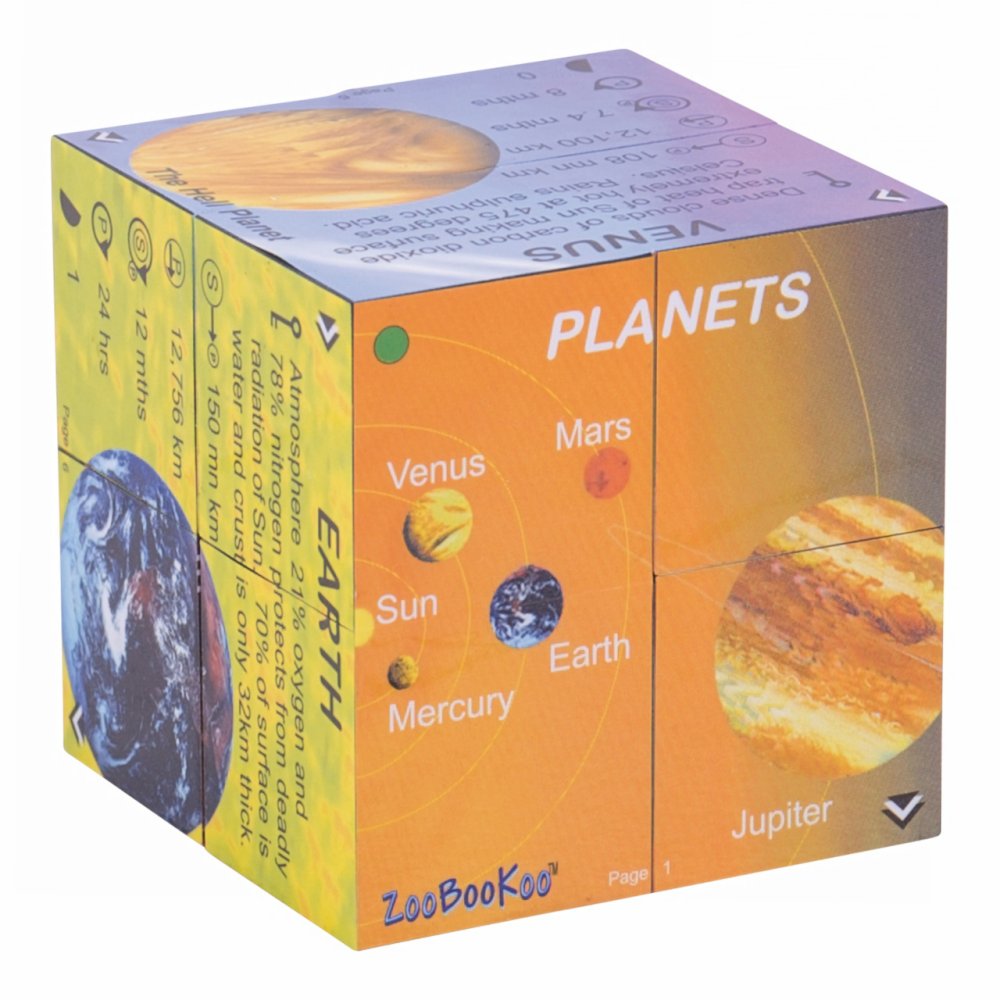 Zoobookoo Libro en Cubo Planetas