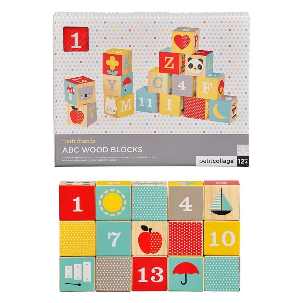 Petit Collage Drewniane klocki ABC - obrazek 4