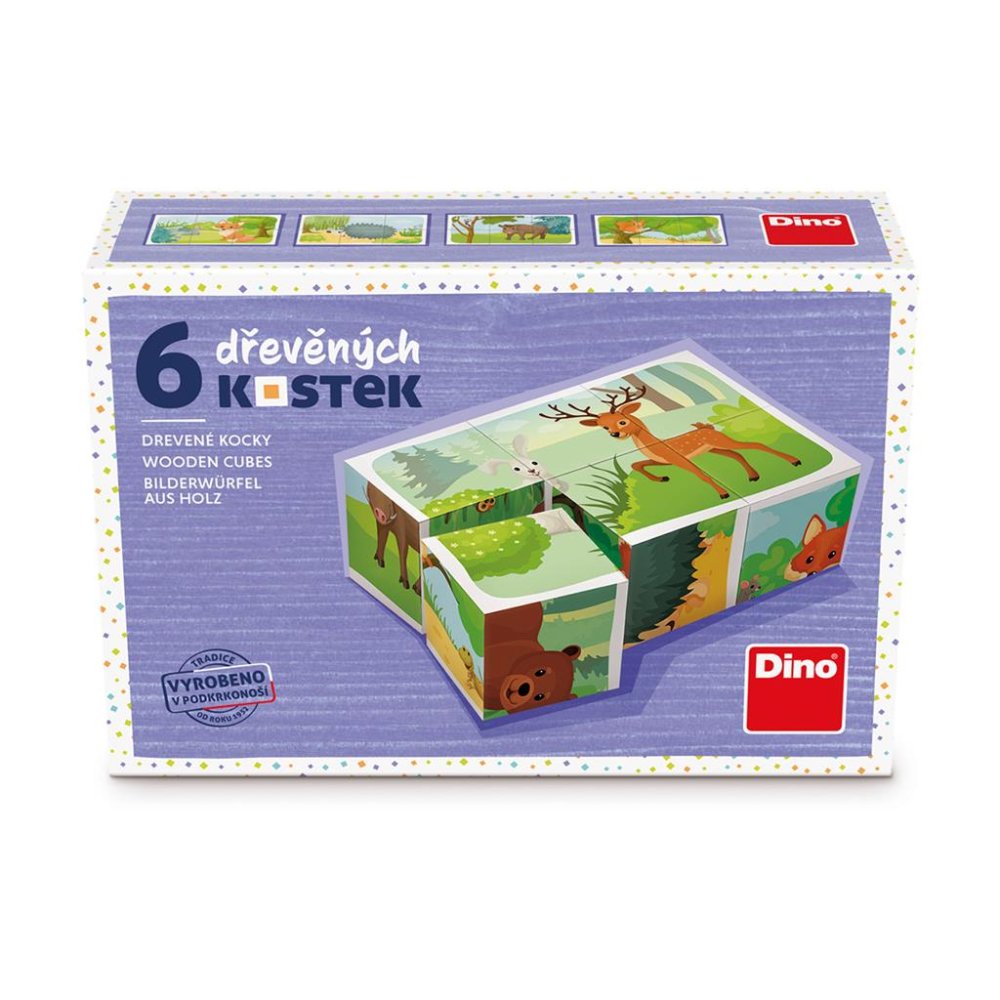 Dino Dřevěné kostky Lesní zvířátka (obrázek 9)