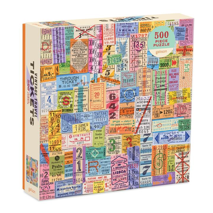 Galison Puzzle Vintage-Fahrkarten 500 Teile