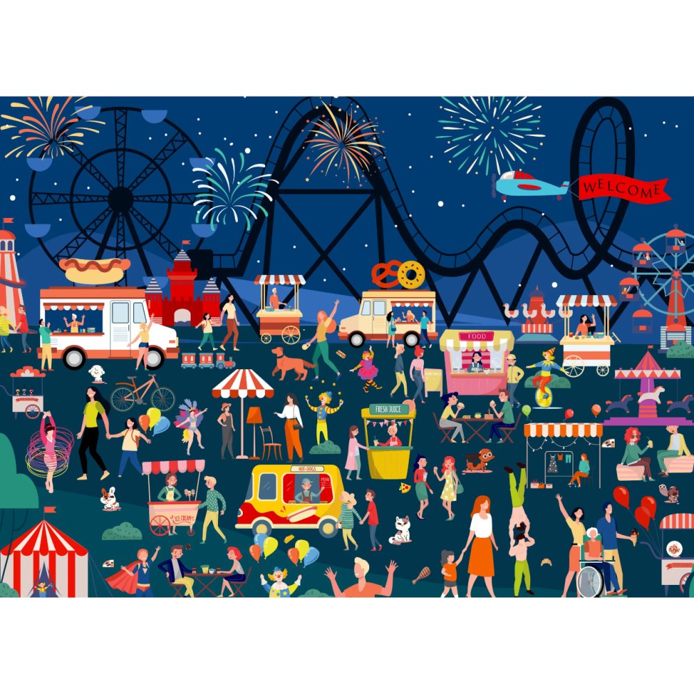 Brain Tree Puzzle Na jarmarku 1000 elementów - obrazek 7