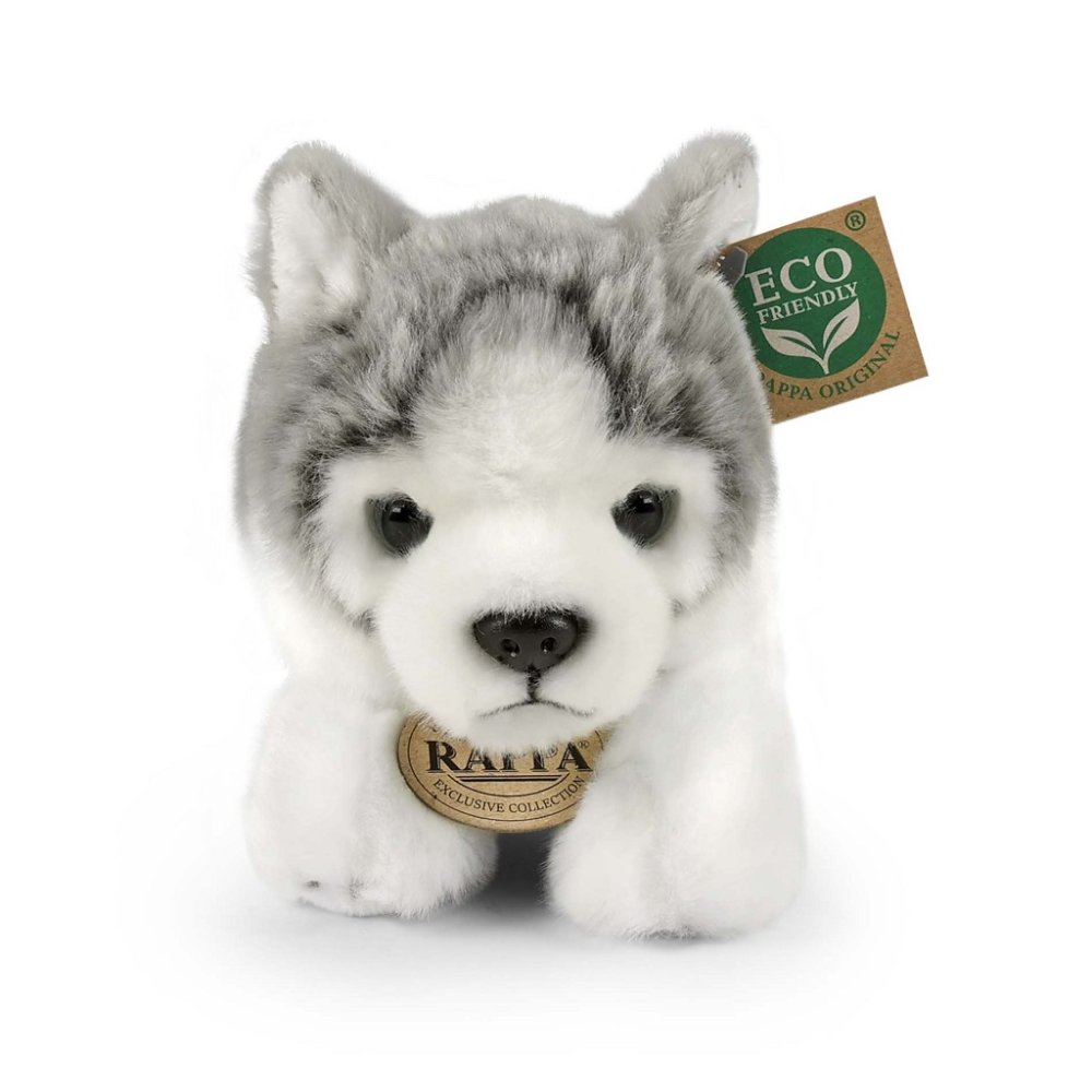 Rappa Peluche cane husky sdraiato 20 cm ECO-FRIENDLY - immagine 4