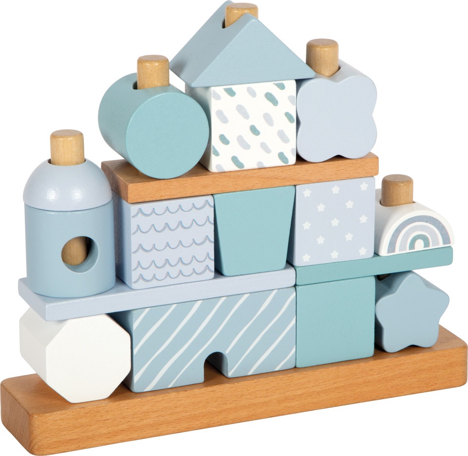 small foot Juego de encajar en barra Casita azul