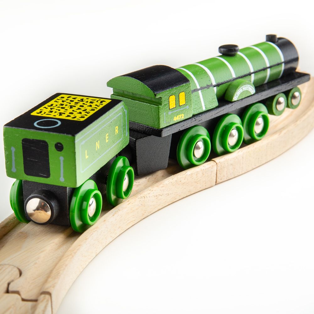 Bigjigs Rail Drewniana replika lokomotywy Flying Scotsman - obrazek 3