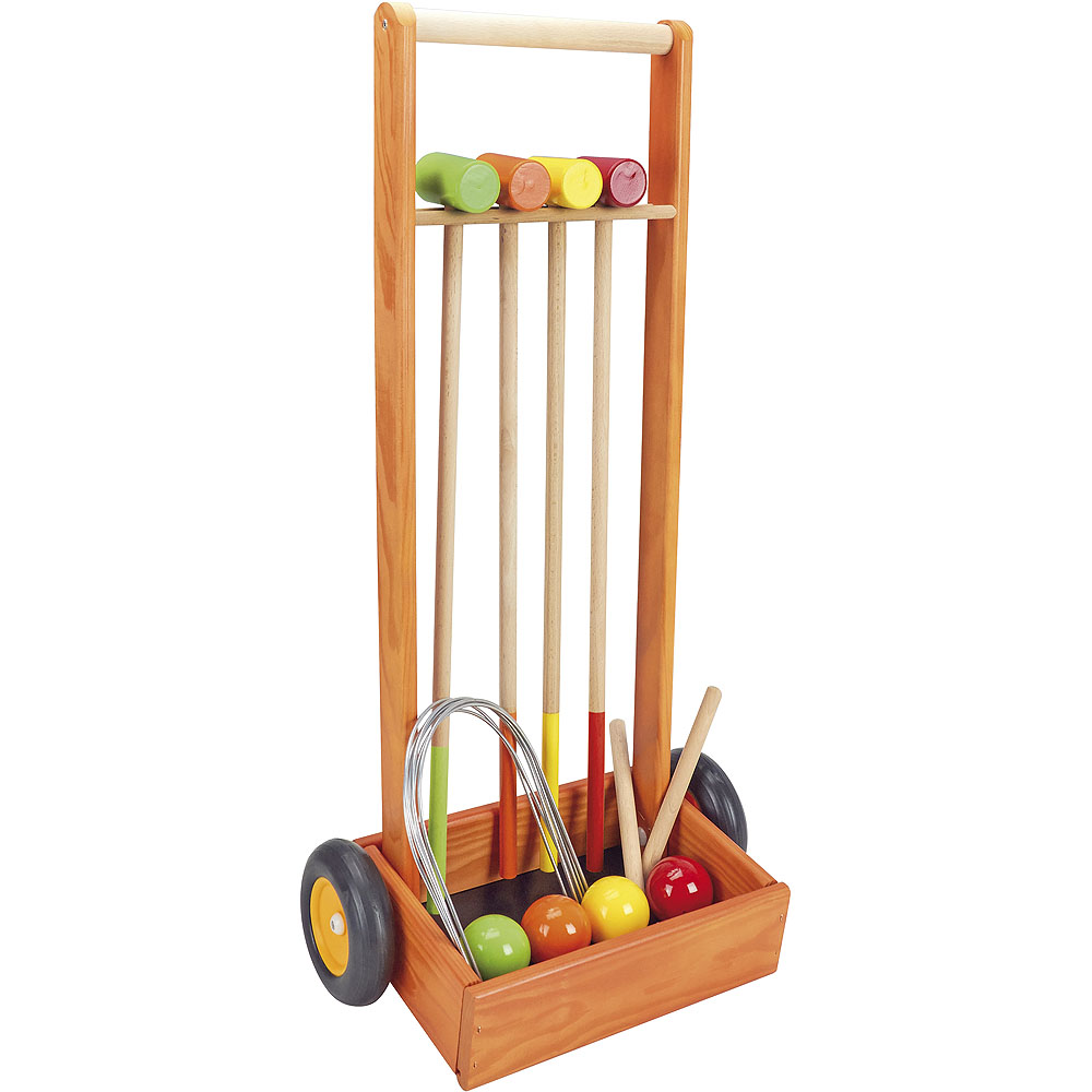 Jeujura Croquet en bois avec chariot
