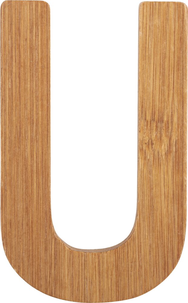 small foot Letra de bambú U