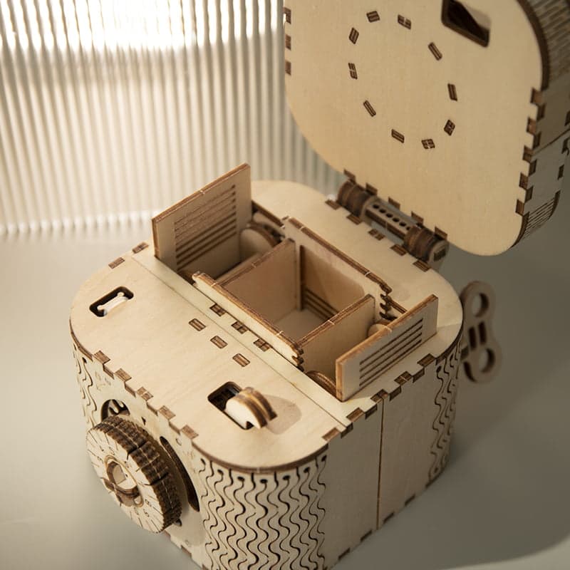 RoboTime 3D dřevěná mechanická skládačka Šperkovnice (obrázek 9)