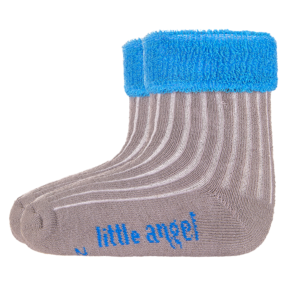 Chaussettes éponge Outlast® - gris foncé/bleu 20-24 | 14-16 cm – Image 2