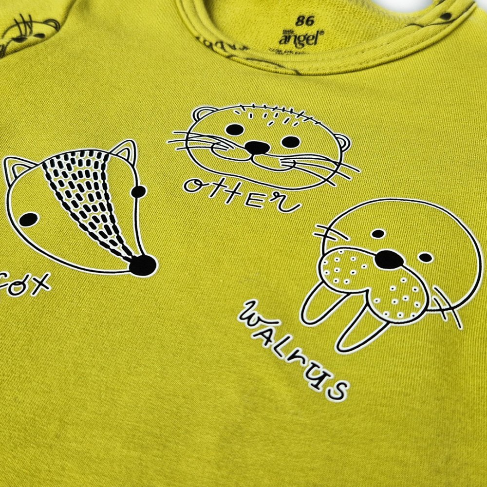 T-shirt toboggan DR image IMPRESSION Outlast® - jaune-vert/animaux jaune-vert 104 – Image 6