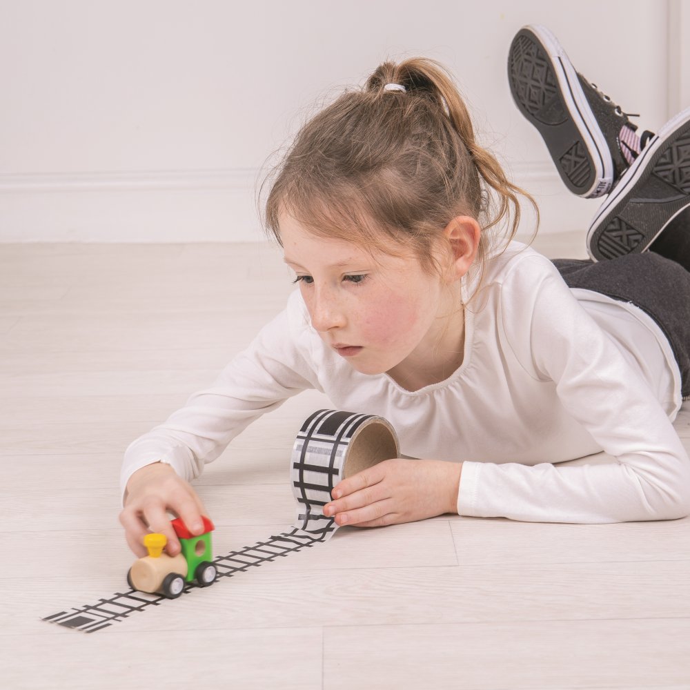 Bigjigs Toys Lepící páska koleje s mašinkou (obrázek 2)