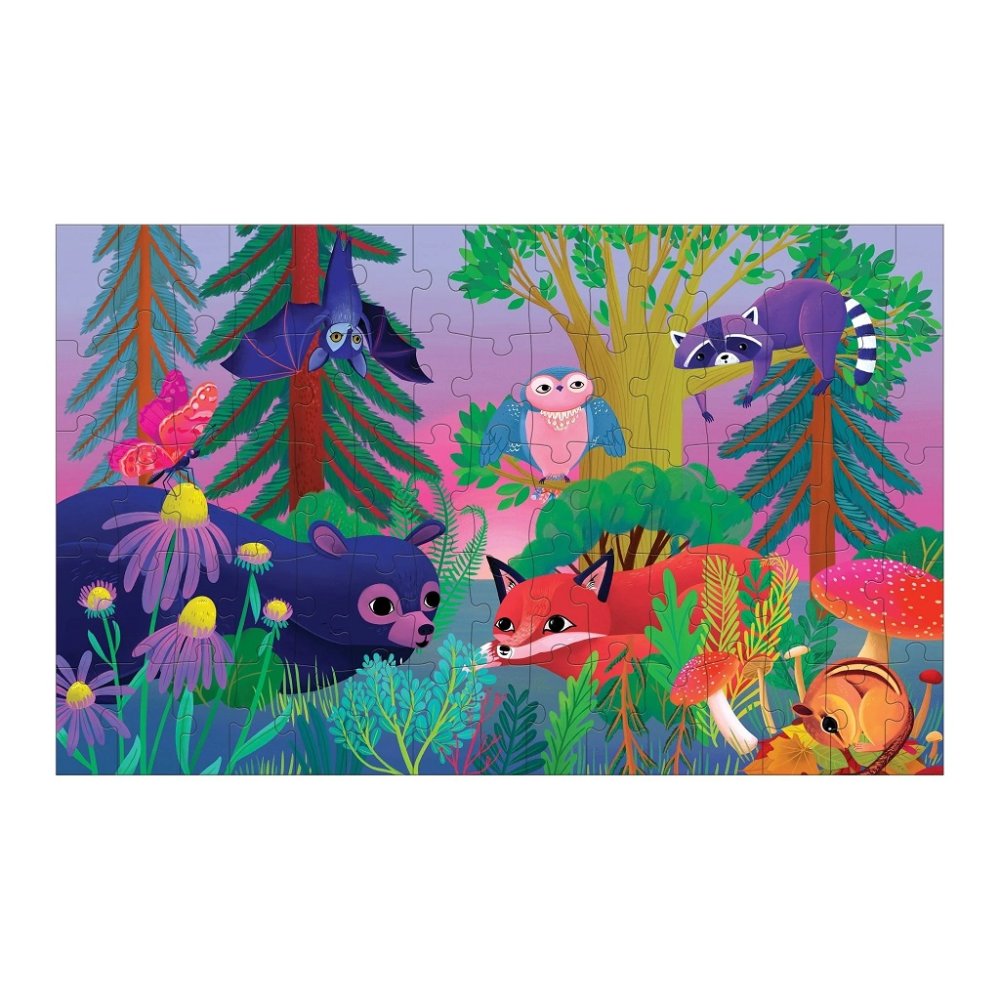 Mudpuppy Puzzle s lentikulárním efektem Les ve dne, v noci 75 dílků (obrázek 5)