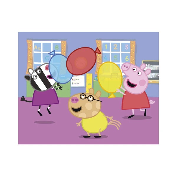Dino Dřevěné obrázkové kostky Peppa pig Veselý den 20 kostek (obrázek 8)
