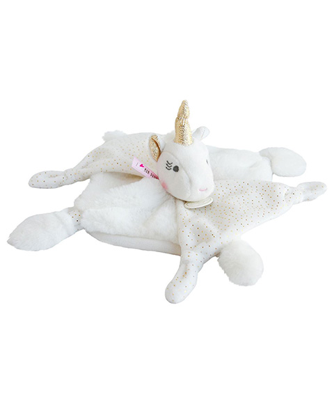 Doudou Dárková sada - plyšový muchláček jednorožec 22 cm (obrázek 4)