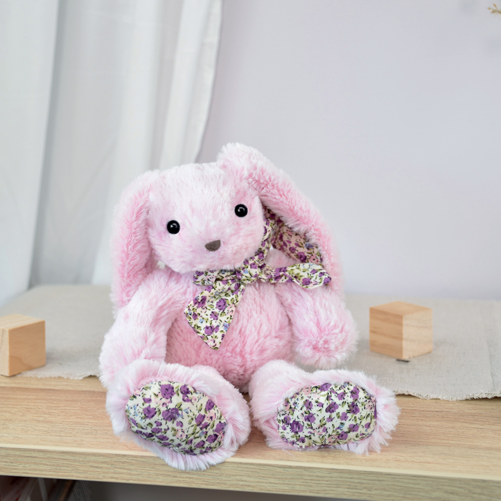 Doudou Histoire d´Ours Plyšová hračka růžový králíček 25 cm (obrázek 3)