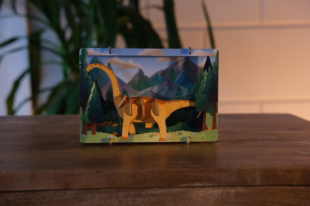 EscapeWelt 3D dřevěné puzzle Brontosaurus (obrázek 6)