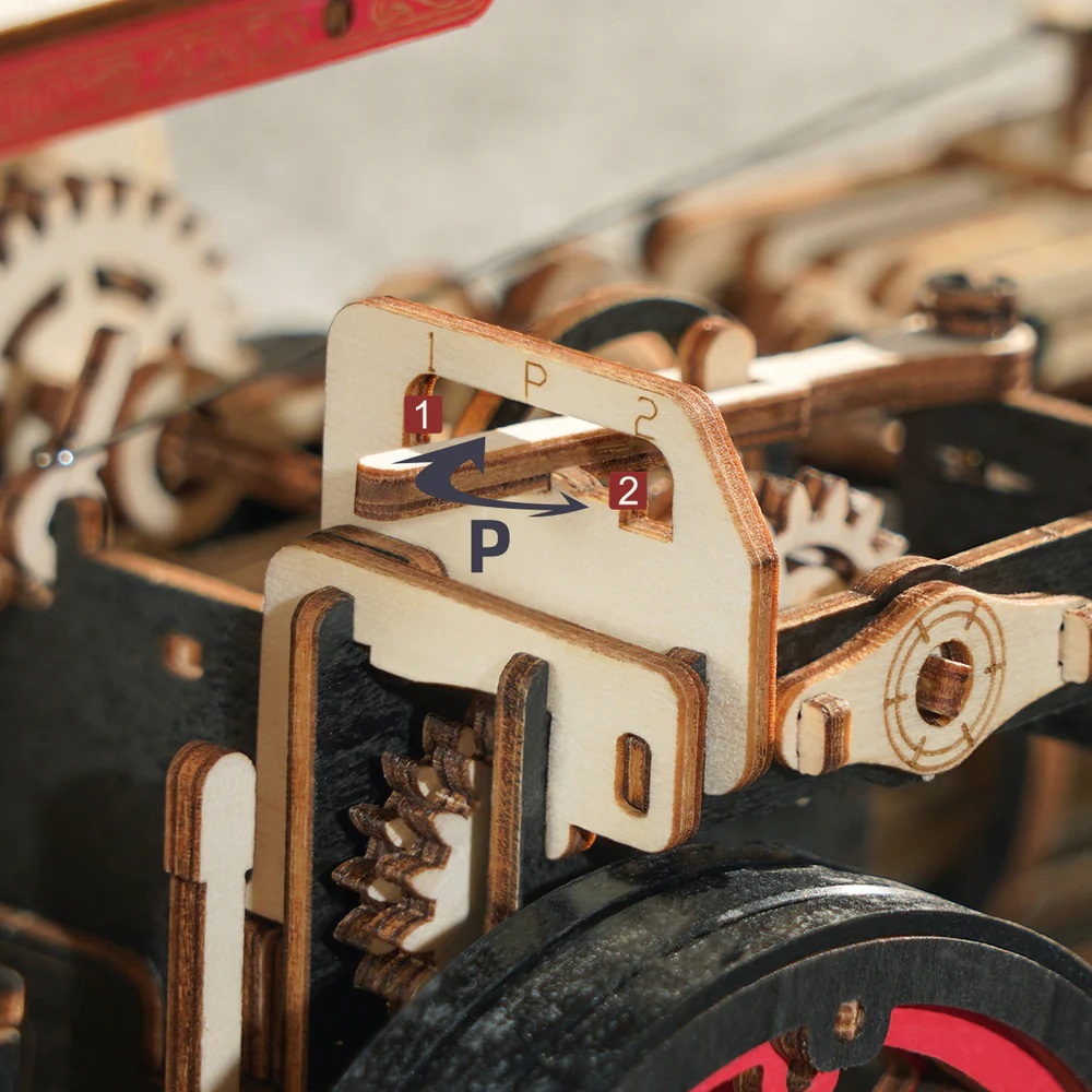 RoboTime 3D dřevěná mechanická skládačka Parní stroj (obrázek 5)