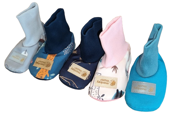 Monkey Mum® Softshell Baby Booties With A Membrane - Daytime Animals 18 - 24 Months