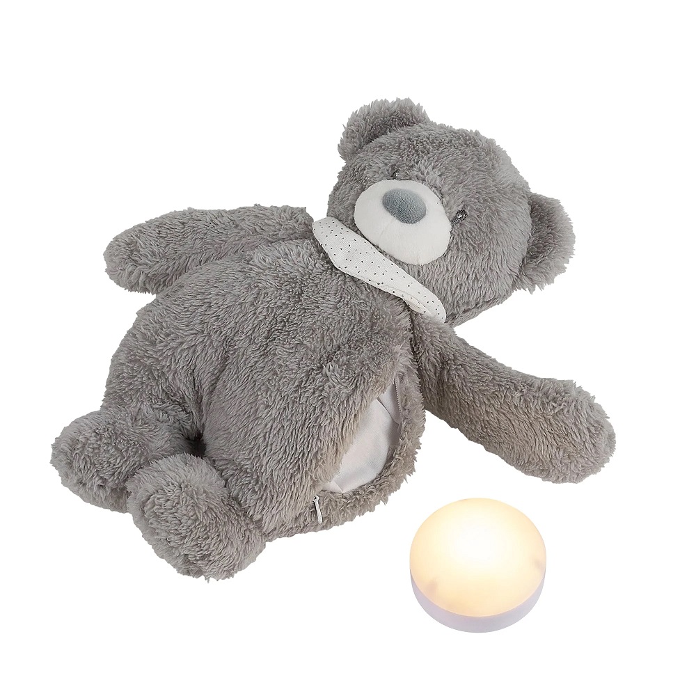 NATTOU Plüschmusikalisches Schlaflied Mit Licht- Und Weinsensor 4 In 1 Sleepy Bear Grey 0m+