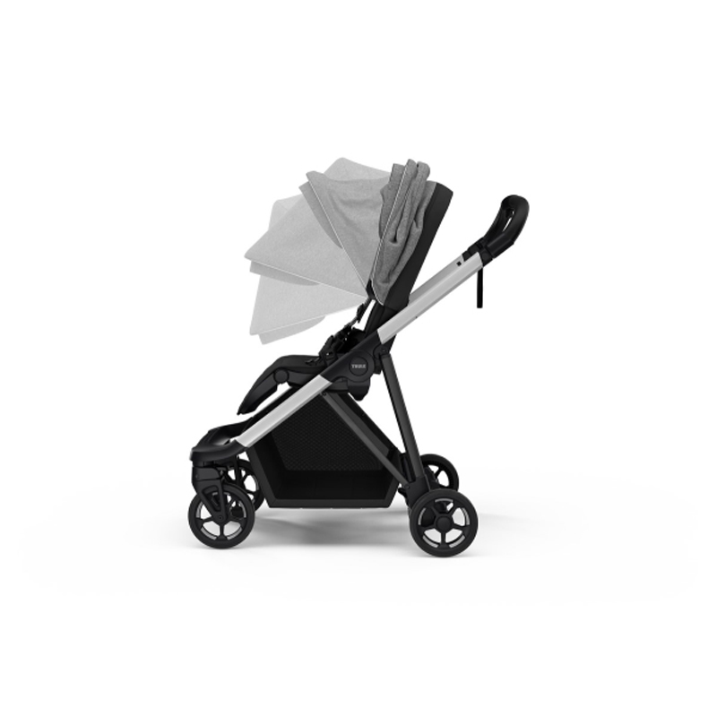 THULE Stadtkinderwagen Shine Grey Melange Auf Aluminium