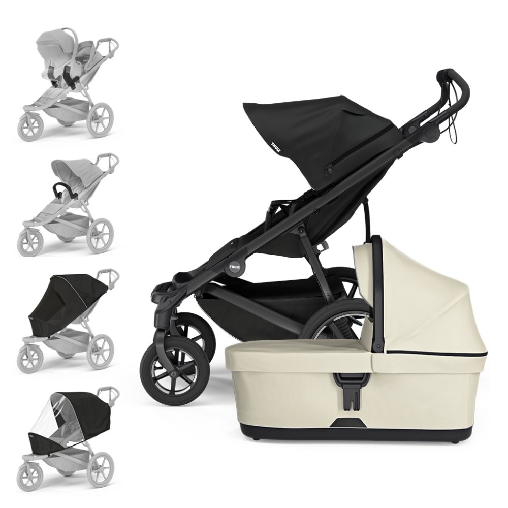 Passeggino THULE Urban Glide 4 Ruote Nero/Soft Beige Set XL