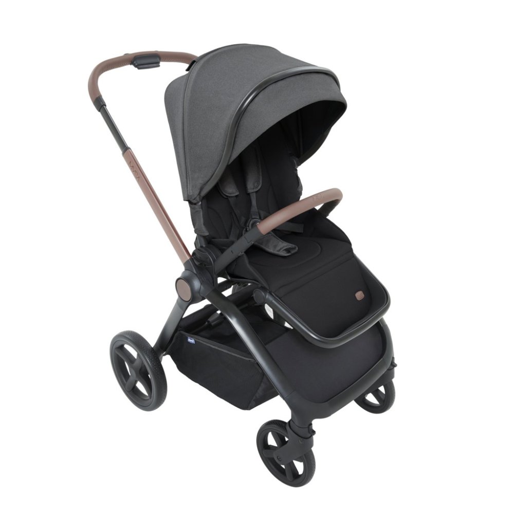 CHICCO Passeggino Combinato Mysa 3 In 1 Nero Satin + Sdraietta Chicco Allround IN OMAGGIO