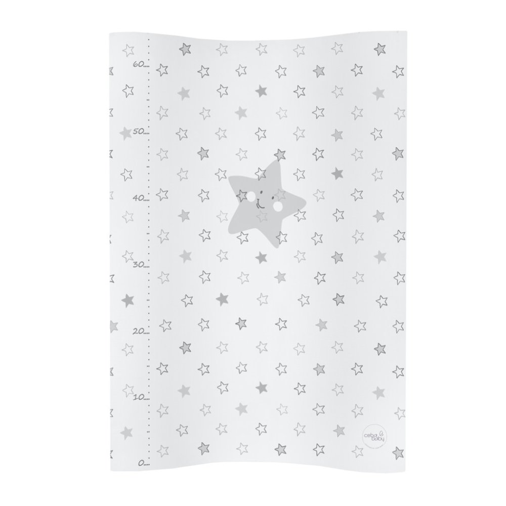 CEBA Changing Pad 2-cornered Soft COZY (50x70) Stars Gray