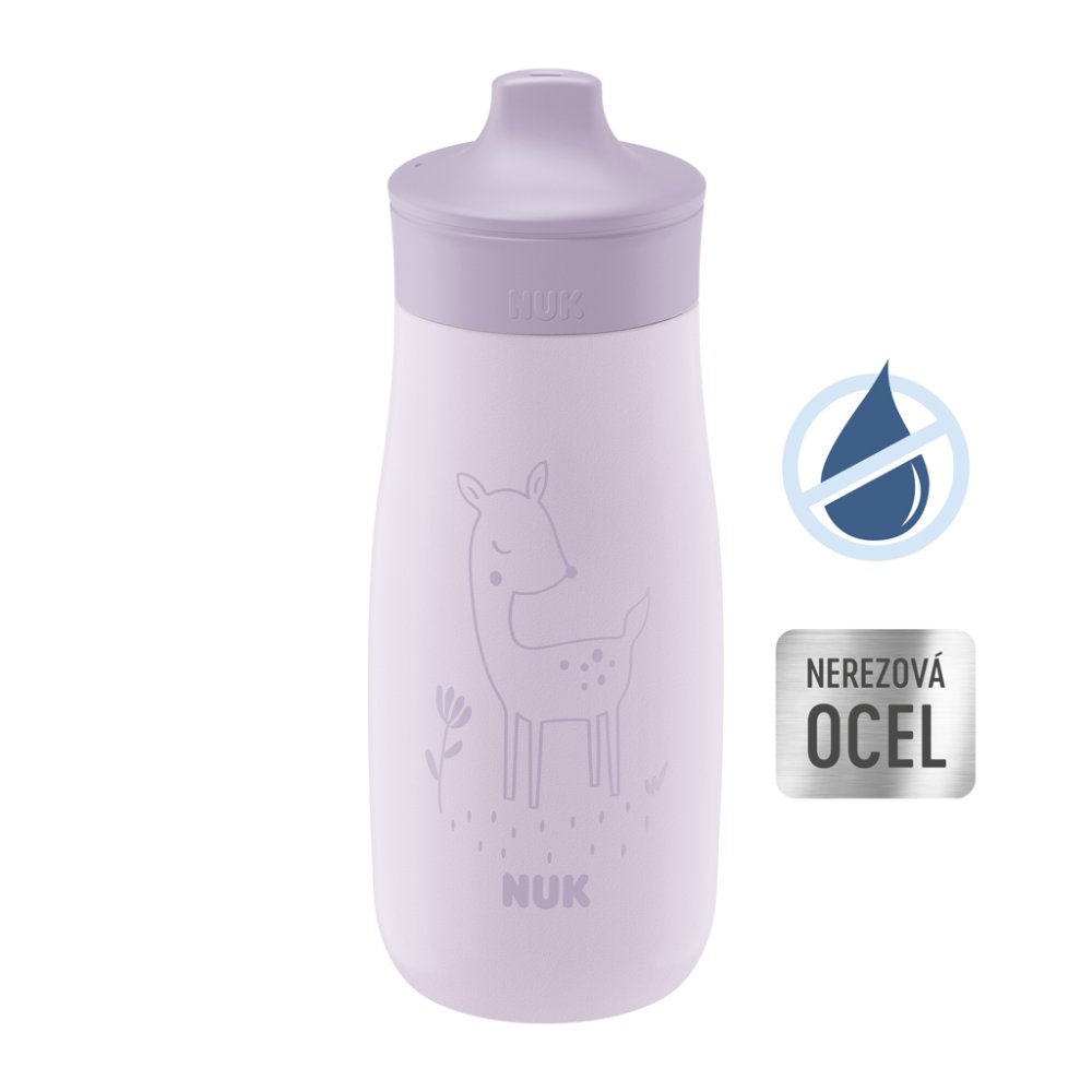 NUK Láhev Mini-Me Sip Nerezová - Fialová 300ml, 9m+