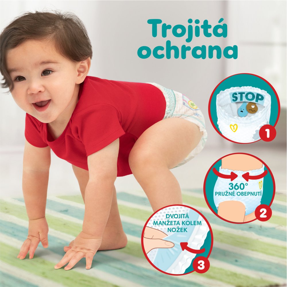 PAMPERS Activ Baby-Dry Pants Kalhotky Plenkové Jednorázové 5 (12-17 Kg) 152 Ks - MĚSÍČNÍ ZÁSOBA