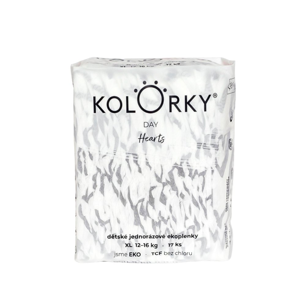 KOLORKY DAY Pelene Jednokratne Eko, Srce XL (12-16 Kg) 17 Kom.